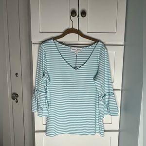 NWT Sara Campbell Striped Blouse Size M